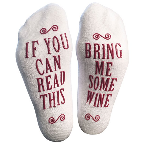 if You Can Read This Bring Me Some WIne socks 