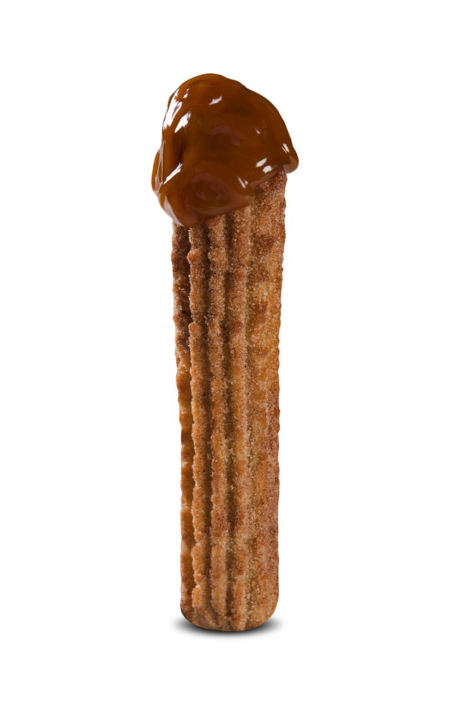 this is the greatest stock art find of my year it is a churro standing upright with a big blob of chocolate sauce on one end and it totally looks like a dick a big churro chocolate dick my day is made!