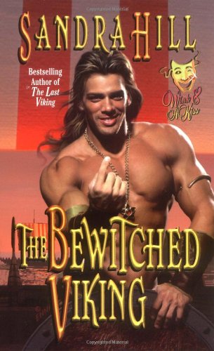 The Bewitched Viking, a man with a blonde mullet and no shirt beckoning the reader with one finger raised and a big smarmy smile