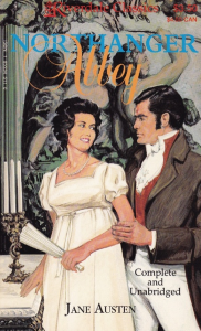 The heroine looks like Liz Taylor with this big ol bouffant hair, and the hero has a chin for miles but the best is that it says COMPLETE AND UNABRIDGED riiiight over his crotch.