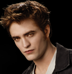 Edward Cullen with yellow-amber eyes