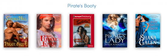 A Selection of books in the Pirate's Booty collection