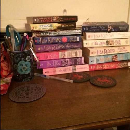 Allll the Lisa Kleypas. I think Elyse cleaned out the used bookstore's supply