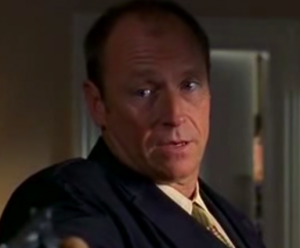 Corbin Bernsen has a gun. That's not good. 