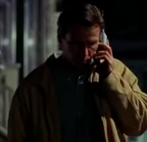 Check the size of that phone! Like he stole somebody's cordless! 