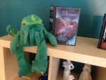 adorable plush green Cthulu puppet