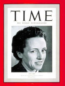 Eve Curie on the cover of TIME magazine
