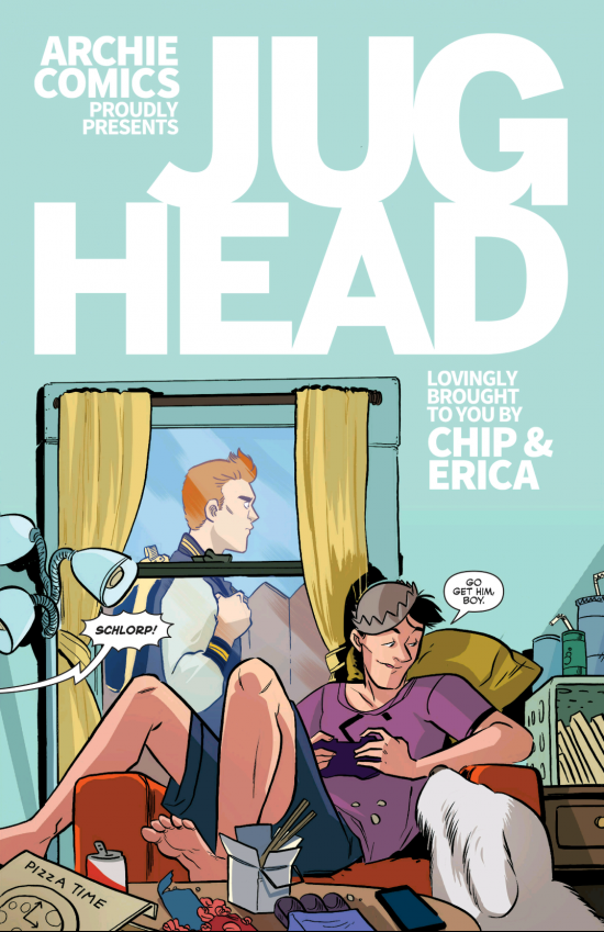 Jughead - lovingly brought to you by Chip and Erica - jughead is in a big overstuffed chair playing video games all night