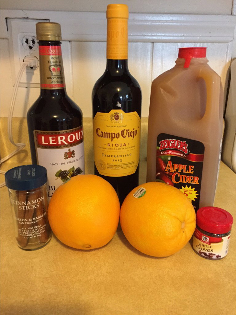 Ingredients for mulled wine