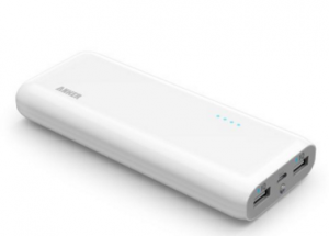 Anker 1600MaH external battery - 40 dollars and recharges multiple things multiple times before it needs to recharge