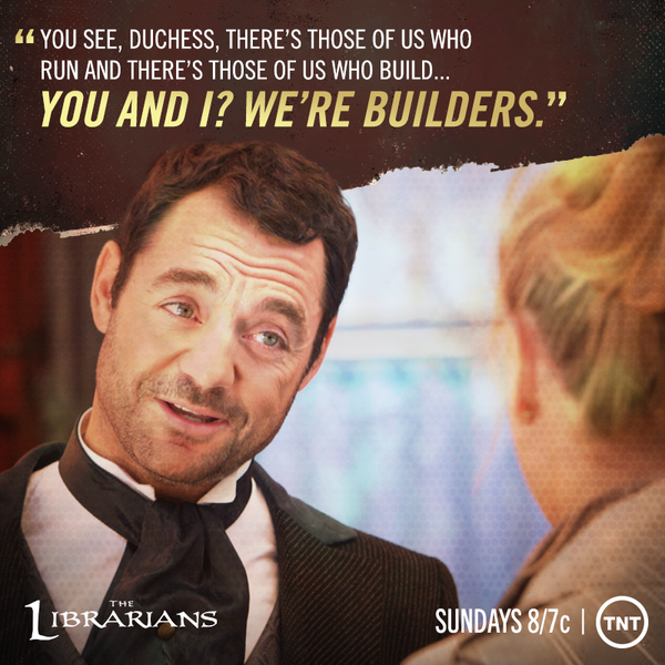 Moriarty smiling at Baird saying You see Duchess there is those of us who run and there's those of us who build. You and I? We're builders.