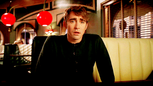 Lee Pace from Pushing Daisies sighing hopelessly, and he has massive eyebrows that really sell the expression
