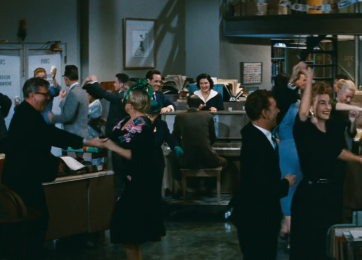 Holiday party in The Desk Set