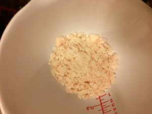 Crumbled suet - kind of looks like cheese curds