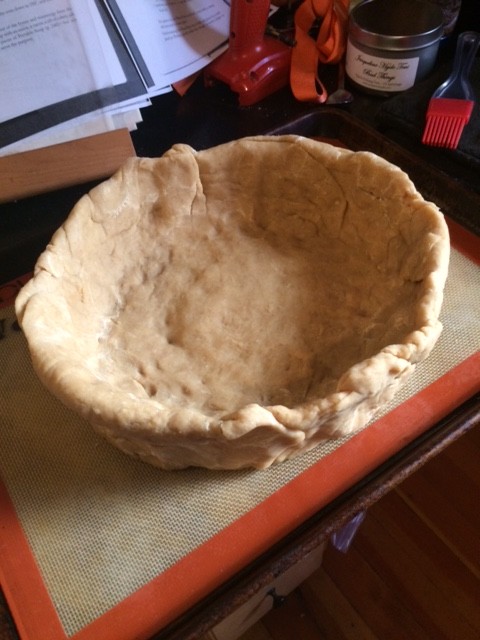 Coffin. You see that sculpture isn't really my forte. the dough is draped into the casserole and over the sides