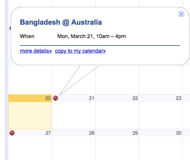 Cricket! Bangladesh is playing Australia today!