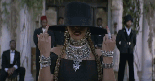Beyonce Middle Finger formation