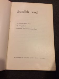 title page - Swedish Food 