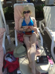 Beach knitting is the best knitting--especially when you're too pale to tan!