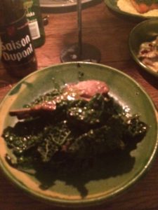 Lamb with kale