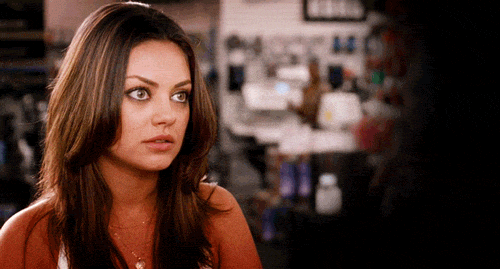 Mila Kunis giving some dubious side eye