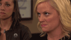 Extremely angry Amy Poehler in Parks & Rec