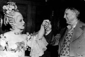 Davies and Hearst at a costume party.