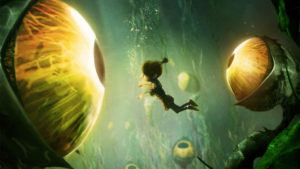 Kubo faces down a giant undersea eyeball.