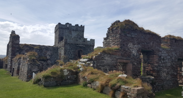 The interior of Peel Castle, including remnants of parts built in the 12th century
