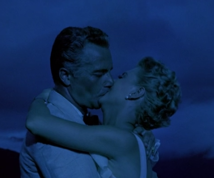 A very smushed face kiss.