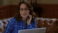 Tina Fey looks seductively at the camera.