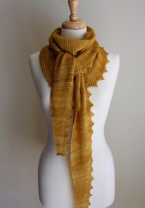 Jagged Triangular Scarf Tied