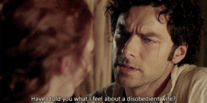 Ross, adorably: Have I told you how I feel about a disobdient wife?