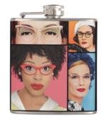 Flask with The Ladies on it - necessary for all your potent potables