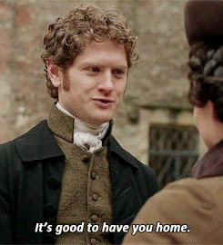 Francis, taking Verity's hands, kissing them, and saying "it's good to have you home." 