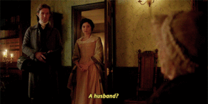 Verity, with no small exasperation, saying "A husband?" 