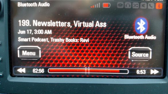 Newsletters, Virtual Ass - on Abbey's car information screen