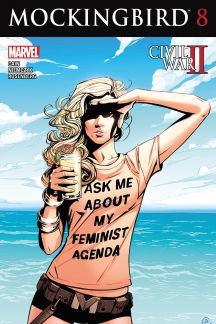 Bobbi's shirt says Ask Me About My Feminist Agenda