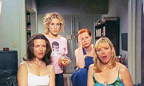 4 women tilting their heads in confusion