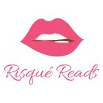 Risque Reads logo with a pair of pink limps and "risque reads" in pink script