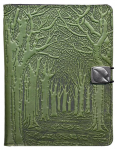 Oberon trees path in green leather 