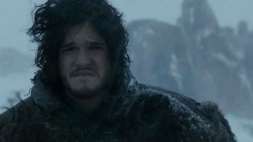 A very sad Jon Snow.