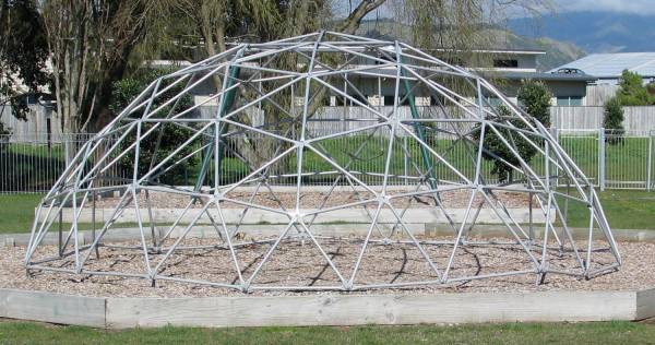 One of those horrifying, metal geodesic domes that appeared in playgrounds in the 70's and 80's.
