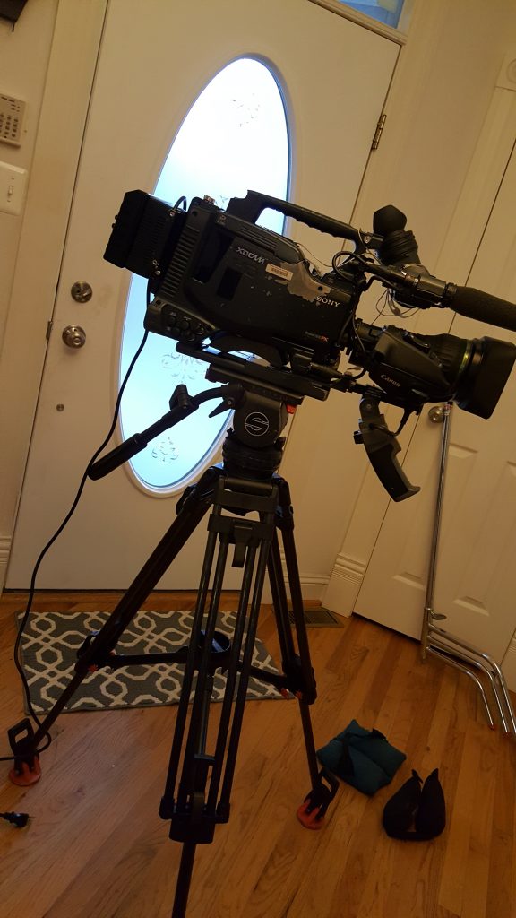 Video Camera on stand by the front door