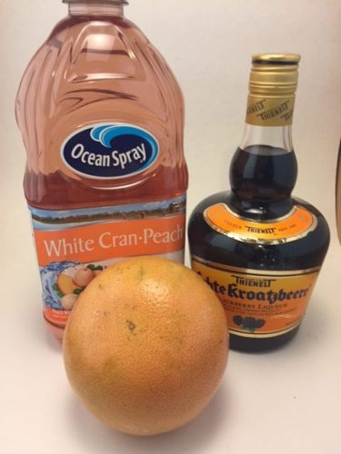 Ingredients for the Crescendo cocktail