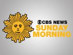 CBS Sunday Morning Logo with the big sun image that's the backdrop of the broadcast studio