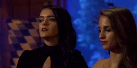 Raven and Vanessa look fraught during The Dreaded Rose Ceremony.