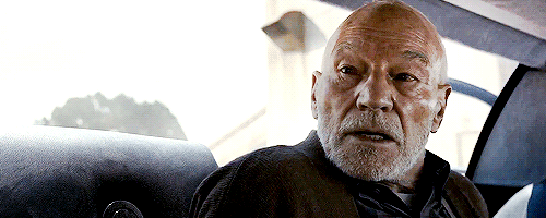 X looking horrified and worried