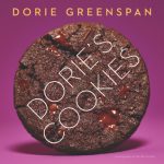 Dorie's Cookies by Dorie Greenspan. A big purple book with a chocolatey cookie on the cover.
