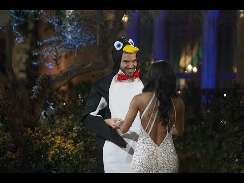 Some guy dressed up like a penguin